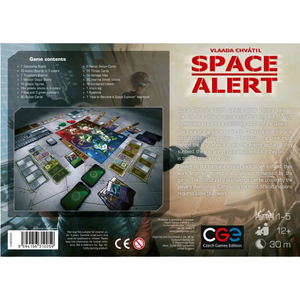 Back of the Space Alert base-game box