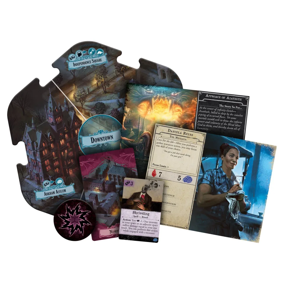 Arkham Horror Third Edition base-game components