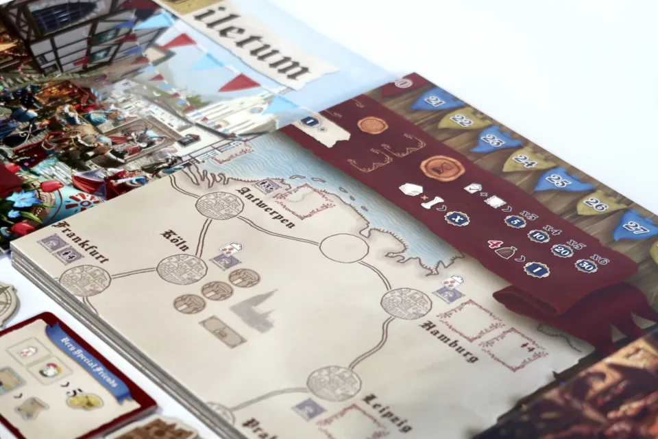 Tiletum central map board and score track