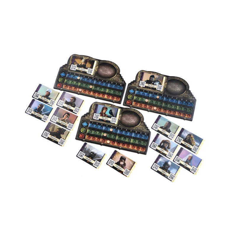Destinies player boards and character card materials
