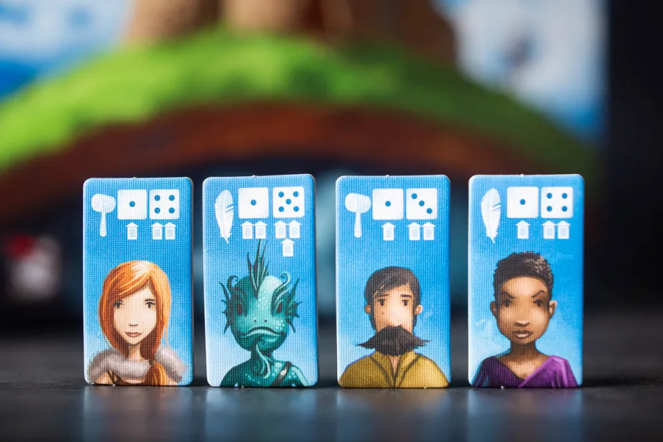 Above and Below villager tiles with action icons