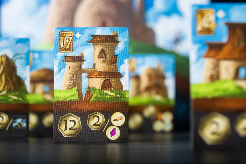 Above and Below castle building tile