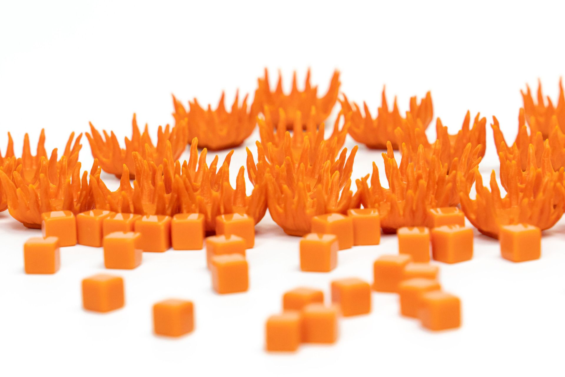Voidfall orange Voidborn structure components and cubes