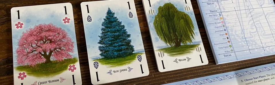 Arboretum tree cards and scorepad