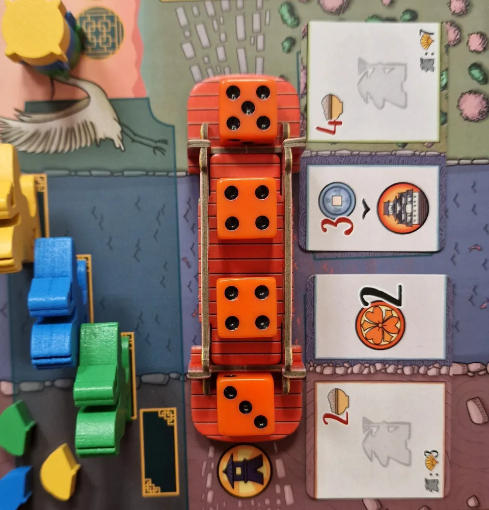 The White Castle dice bridge and action spaces
