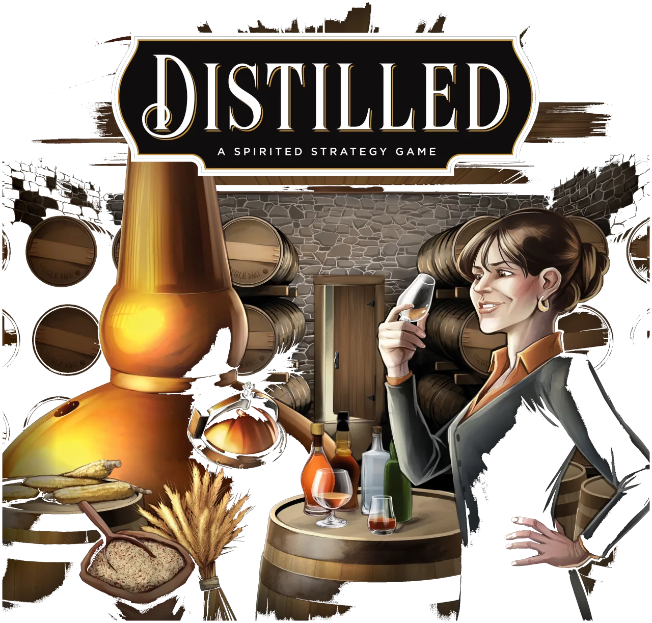 Distilled box art