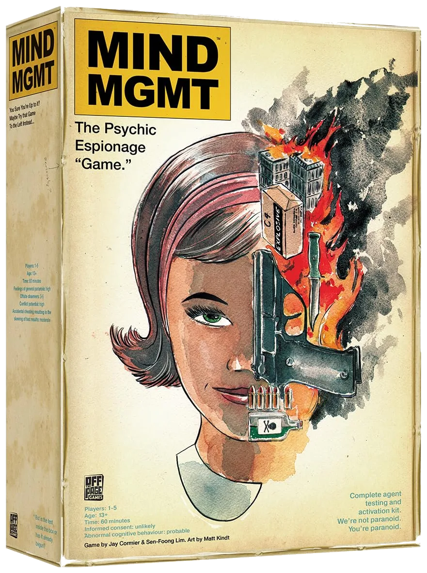 Mind Mgmt: The Psychic Espionage “game.” box art