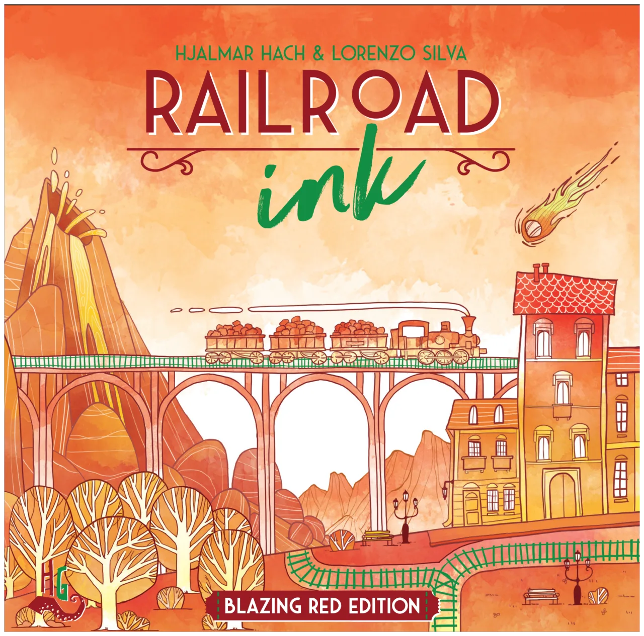 Railroad Ink: Blazing Red Edition box art