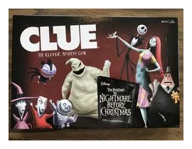 Clue: Tim Burton's The Nightmare Before Christmas box art